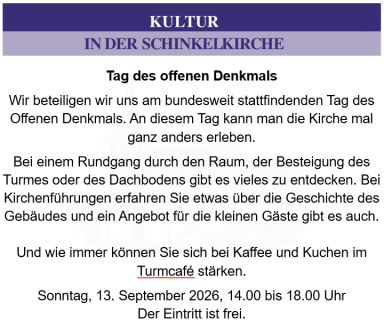 Tag des offenen Denkmals